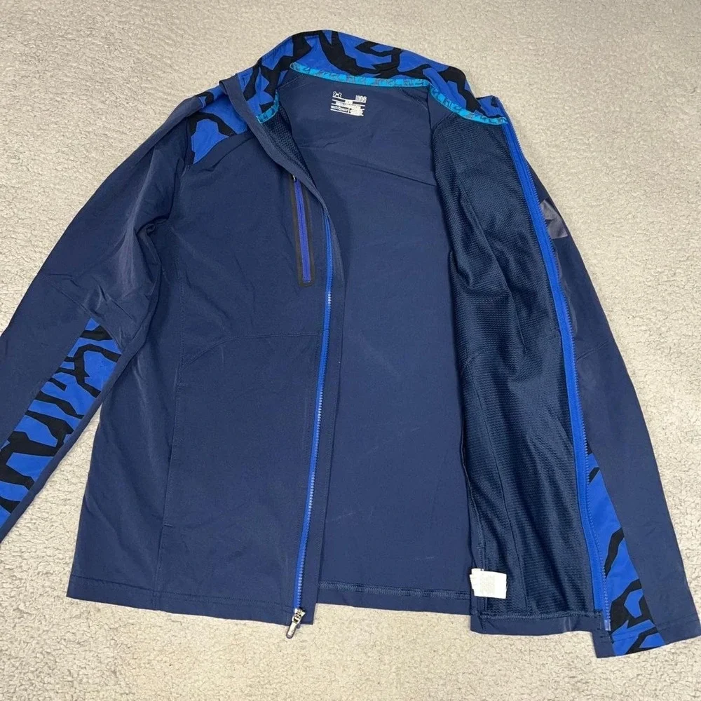 Under Armour Combine Jacket‎ Men's Size L Blue Camo Full Zip Cold Gear Athletic